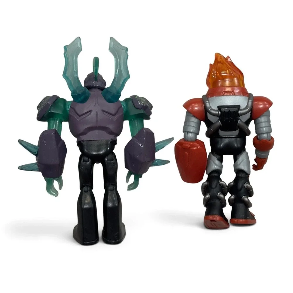 Ben 10 Figure Lot Playmates Omni Enhanced Heatblast Diamondhead Cannonbolt 6pc